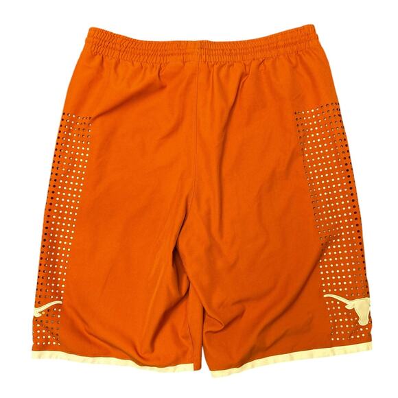 Nike Texas Longhorns Dark Orange White Basketball Shorts Perforated Sides Small - Picture 3 of 6